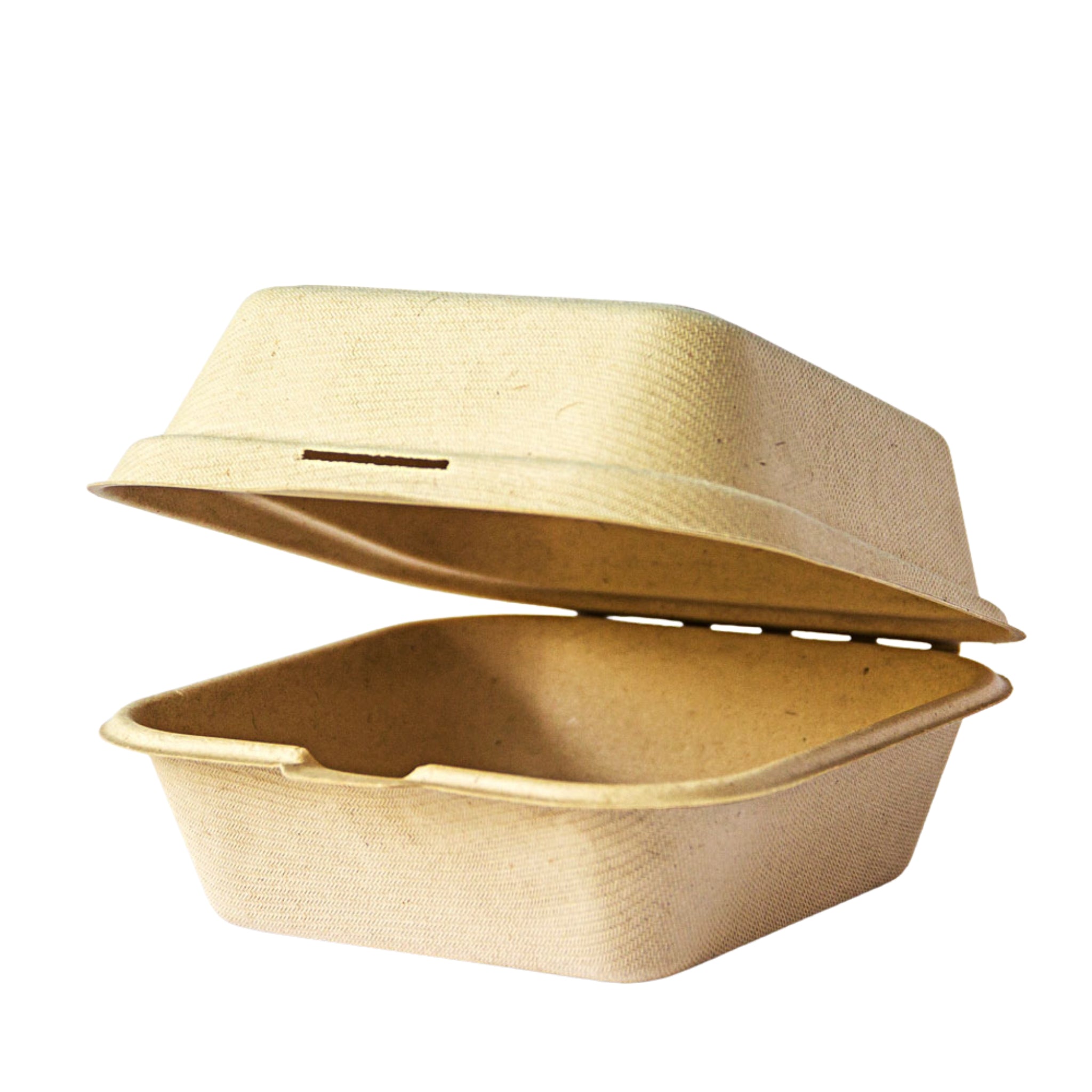 Contenedor Hamburguesero compostable 6x6 - Bagazo de Trigo Contenedor compostable xicopack