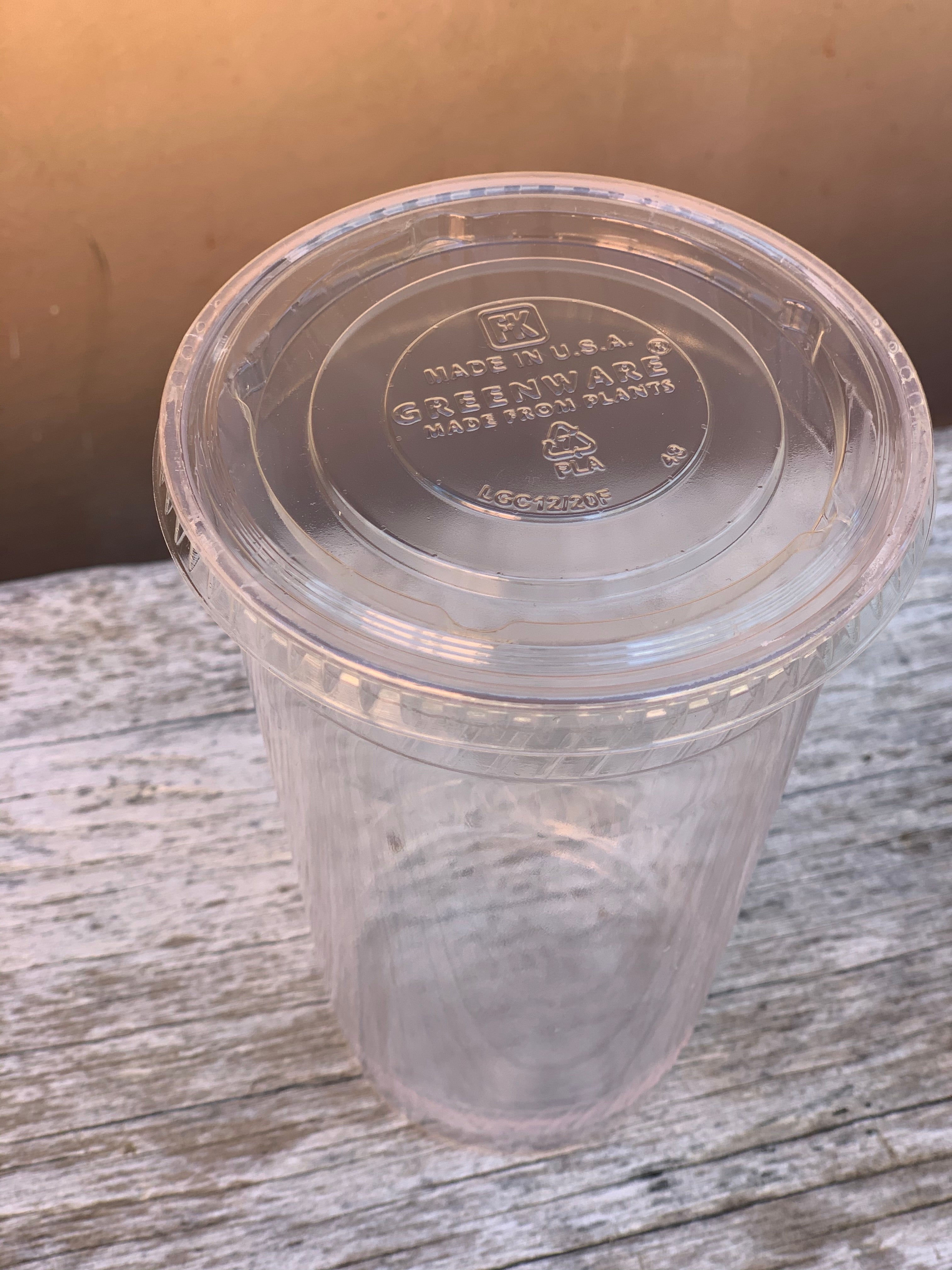 Vasos compostables transparentes para bebida fría - PLA